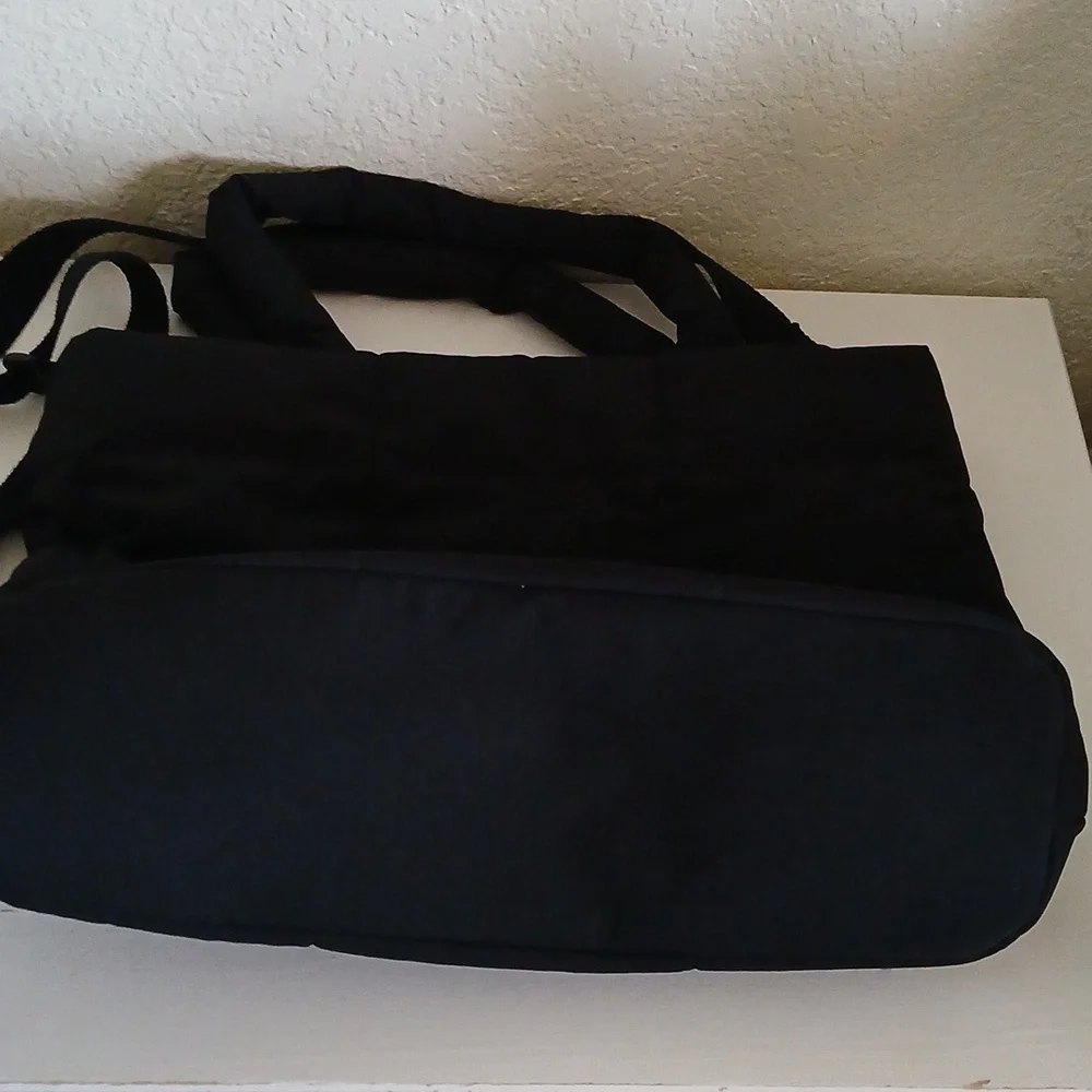 GAP Black Quilted Tote Bag with Shoulder Strap